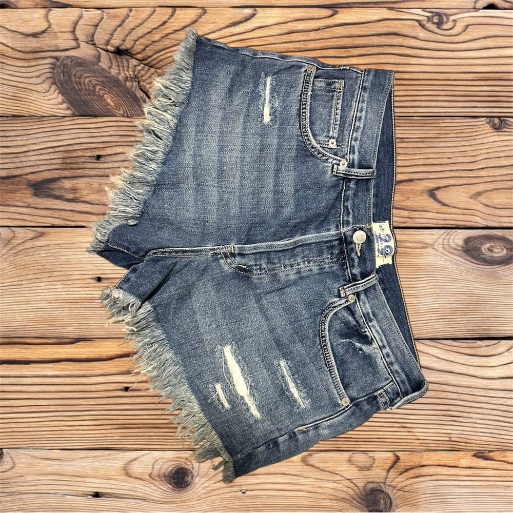 We the Free People Distressed Denim Shorts Sz 29 Fringe Frayed Festival Concert